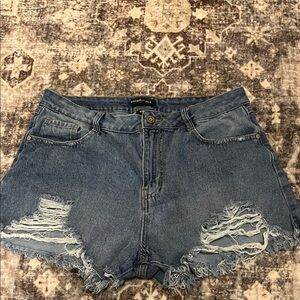 Sincerely Jules Blue Distressed Jean Shorts